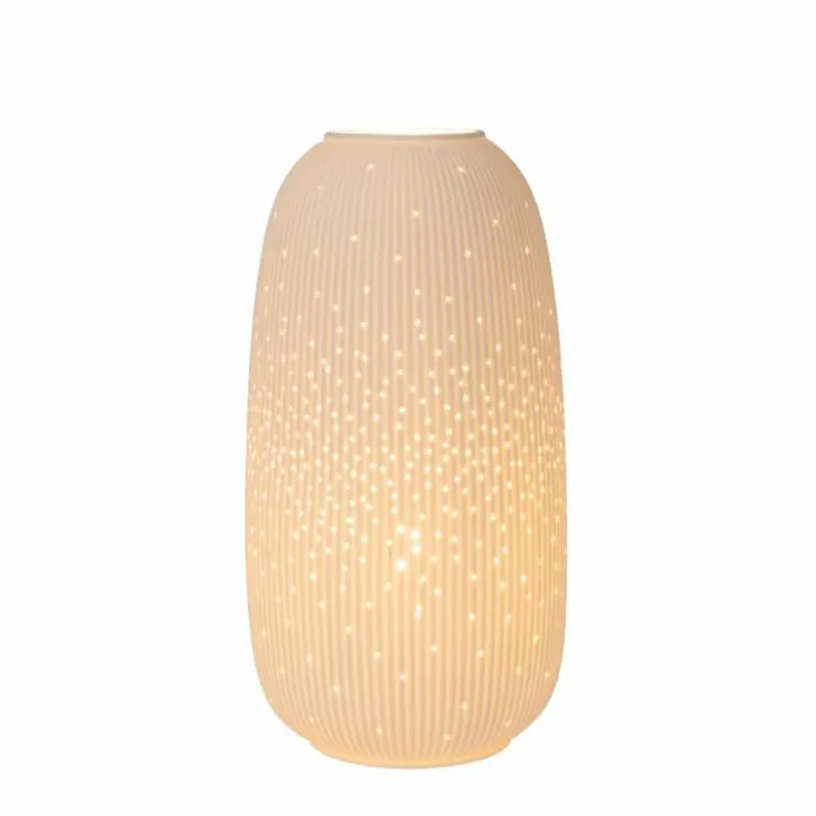 Luminaires Lucide Lampes À Poser|Lampe de table Lucide FLORES Blanc, 1 lumière