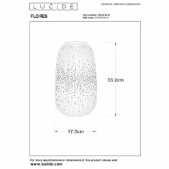 Luminaires Lucide Lampes À Poser|Lampe de table Lucide FLORES Blanc, 1 lumière