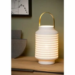 Luminaires Lucide Lampes À Poser|Lampe de table Lucide JAMILA Blanc, 1 lumière