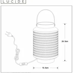 Luminaires Lucide Lampes À Poser|Lampe de table Lucide JAMILA Blanc, 1 lumière