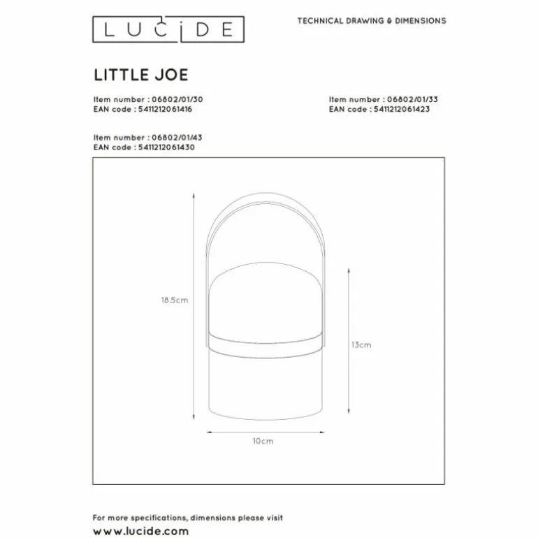 Lampe de table Lucide LITTLEJOE LED Vert, Blanc, 1 lumière