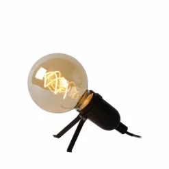 Luminaires Lucide Lampes À Poser|Lampe de table Lucide PUKKI Noir, 1 lumière