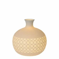 Luminaires Lucide Lampes À Poser|Lampe de table Lucide TIESSE Blanc, 1 lumière