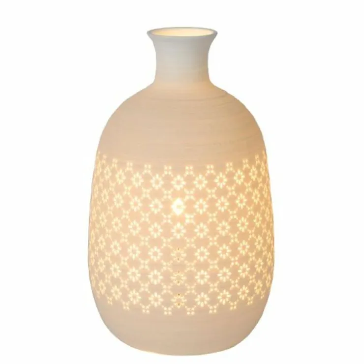 Luminaires Lucide Lampes À Poser|Lampe de table Lucide TIESSE Blanc, 1 lumière