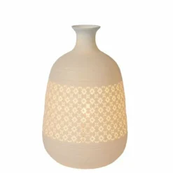 Luminaires Lucide Lampes À Poser|Lampe de table Lucide TIESSE Blanc, 1 lumière