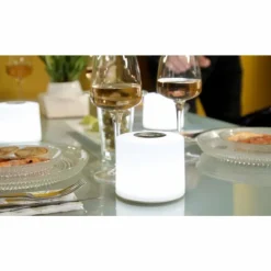 Lampe de table Lutec NOMA LED Blanc, 1 lumière, Changeur de couleurs