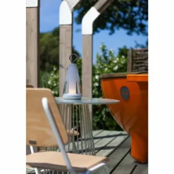 Lampe de table Lutec PEPPER LED Blanc, 1 lumière, Changeur de couleurs