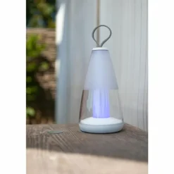 Lampe de table Lutec PEPPER LED Blanc, 1 lumière, Changeur de couleurs