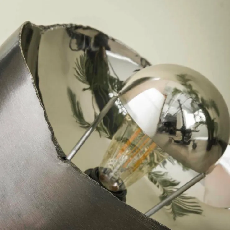 hofstein Lampes À Poser|Lampe de table Mirror Nickel mat, Noir, 1 lumière