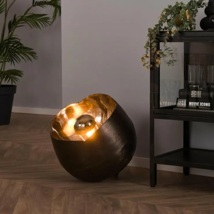 hofstein Lampes À Poser|Lampe de table Mirror Nickel mat, Noir, 1 lumière