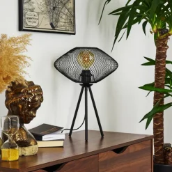 hofstein Lampes À Poser|Lampe de table Moholm Noir, 1 lumière