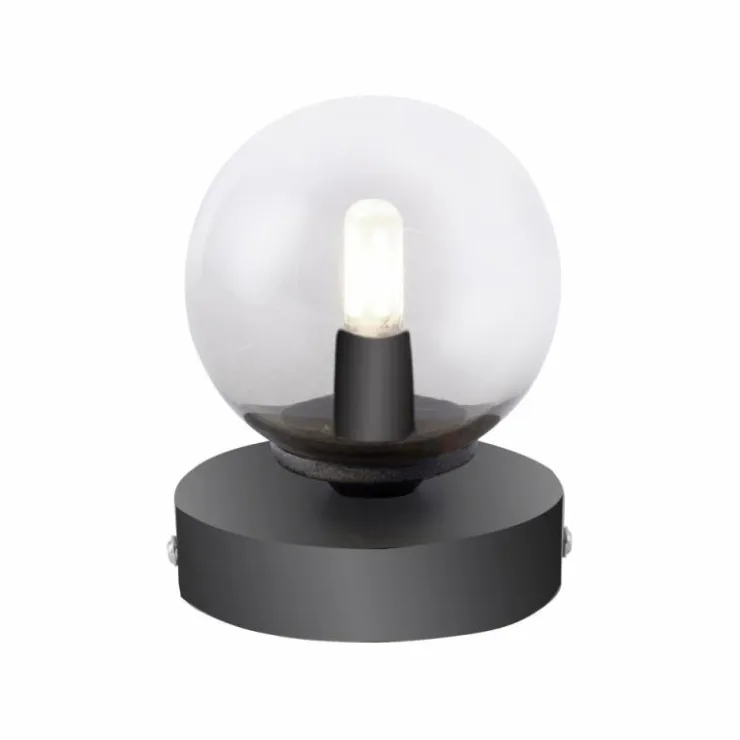 Luminaires Paul Neuhaus Éclairage Led|Lampe de table Paul Neuhaus WIDOW LED Nickel mat, Noir, 1 lumière