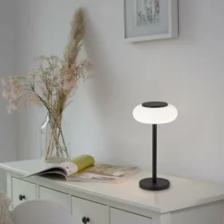 Lampe de table Paul Neuhaus Q-ETIENNE LED Noir, 1 lumière, Télécommandes