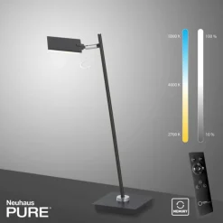 Luminaires Paul Neuhaus Éclairage Led|Lampe de table Paul Neuhaus PURE-MIRA LED Noir, 1 lumière, Télécommandes