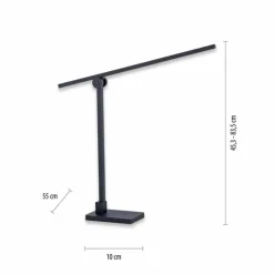 Luminaires Paul Neuhaus Éclairage Led|Lampe de table Paul Neuhaus PURE-GRAFO LED Noir, 1 lumière
