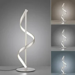 Lampe de table Paul Neuhaus QSWING LED Argenté, 1 lumière, Télécommandes