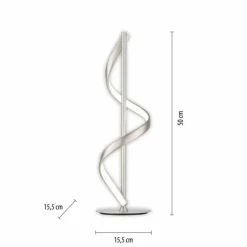 Lampe de table Paul Neuhaus QSWING LED Argenté, 1 lumière, Télécommandes
