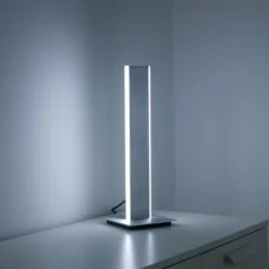 Lampe de table Paul-Neuhaus Q-ADRIANA LED Aluminium, 2 lumières, Télécommandes