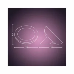 Lampe de table Philips HUE Bloom LED Noir, 1 lumière, Changeur de couleurs
