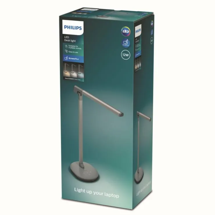Luminaires Philips Lampes À Poser|Lampe de table Philips Sword LED Gris, 1 lumière