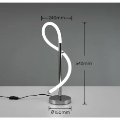 Luminaires Reality Éclairage Led|Lampe de table Reality Argos LED Chrome, 1 lumière