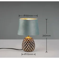 Luminaires Reality Lampes À Poser|Lampe de table Reality ARIANA Vert, 1 lumière