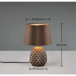 Luminaires Reality Lampes À Poser|Lampe de table Reality ARIANA Brun, 1 lumière