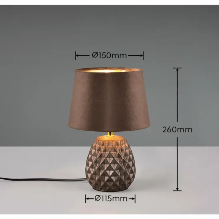 Luminaires Reality Lampes À Poser|Lampe de table Reality ARIANA Brun, 1 lumière