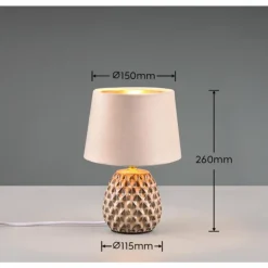 Luminaires Reality Lampes À Poser|Lampe de table Reality ARIANA Beige, 1 lumière