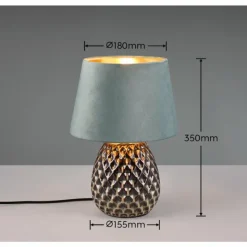 Luminaires Reality Lampes À Poser|Lampe de table Reality ARIANA Vert, 1 lumière