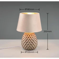 Luminaires Reality Lampes À Poser|Lampe de table Reality ARIANA Beige, 1 lumière