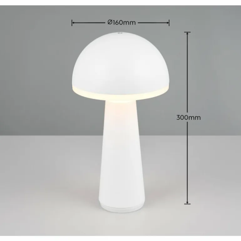 Lampe de table Reality FUNGO LED Blanc, 1 lumière
