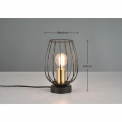 Luminaires Reality Lampes À Poser|Lampe de table Reality Grid Noir, 1 lumière