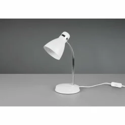 Luminaires Reality Lampes À Poser|Lampe de table Reality Harvey Chrome, Blanc, 1 lumière