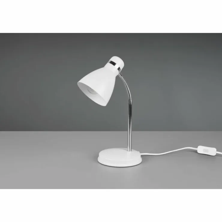 Luminaires Reality Lampes À Poser|Lampe de table Reality Harvey Chrome, Blanc, 1 lumière