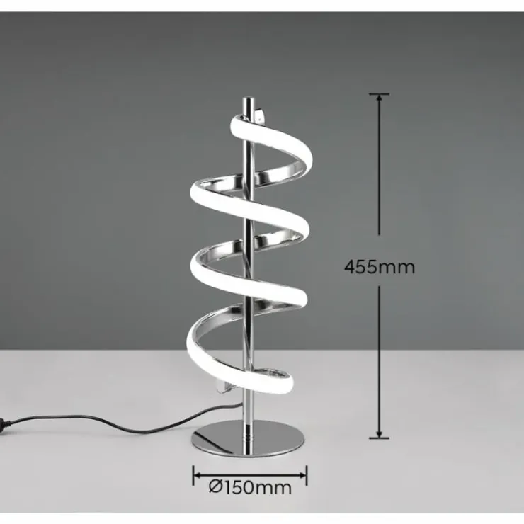 Luminaires Reality Lampes À Poser|Lampe de table Reality LAOLA LED Chrome, 1 lumière