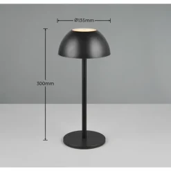 Lampe de table Reality RICARDO LED Noir, 1 lumière