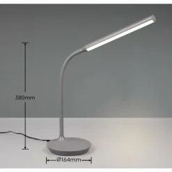 Luminaires Reality Éclairage Led|Lampe de table Reality TORO LED Gris, 1 lumière