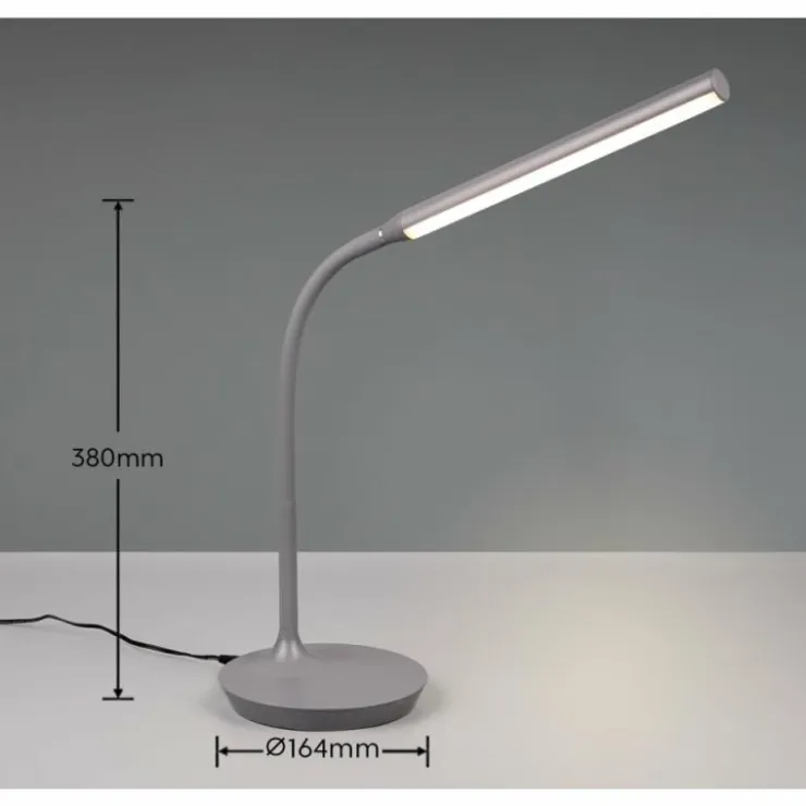 Luminaires Reality Éclairage Led|Lampe de table Reality TORO LED Gris, 1 lumière