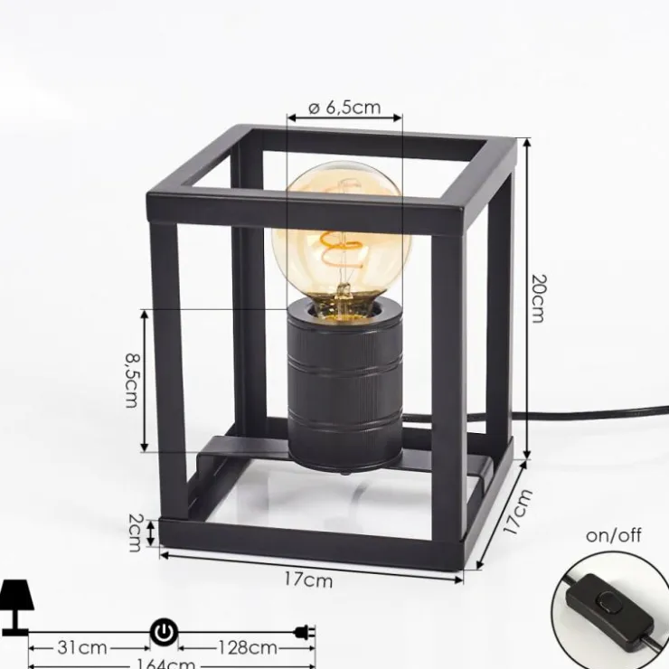 hofstein Lampes À Poser|Lampe de table Salla Noir, 1 lumière