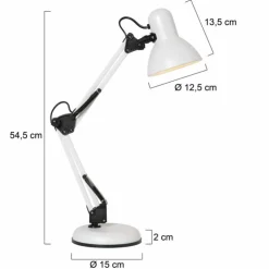 Luminaires Steinhauer Lampes À Poser|Lampe de table Steinhauer Study Blanc, 1 lumière