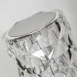 hofstein Lampes À Poser|Lampe de table Toire LED Transparent, Blanc, 1 lumière
