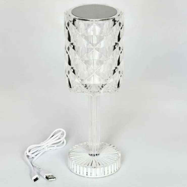 hofstein Lampes À Poser|Lampe de table Toire LED Transparent, Blanc, 1 lumière
