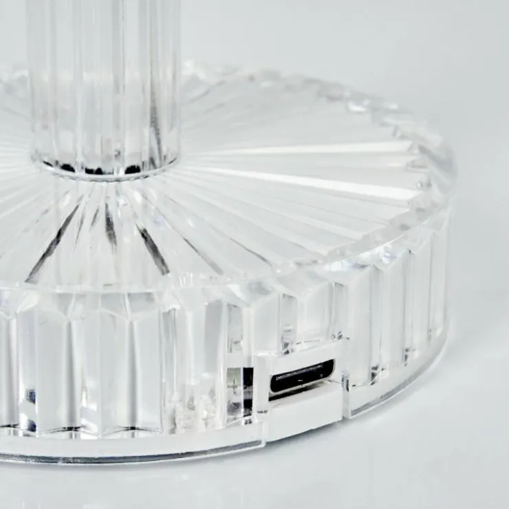 hofstein Lampes À Poser|Lampe de table Toire LED Transparent, Blanc, 1 lumière