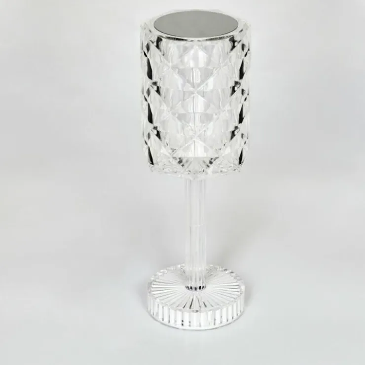 hofstein Lampes À Poser|Lampe de table Toire LED Transparent, Blanc, 1 lumière