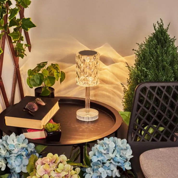 hofstein Lampes À Poser|Lampe de table Toire LED Transparent, Blanc, 1 lumière