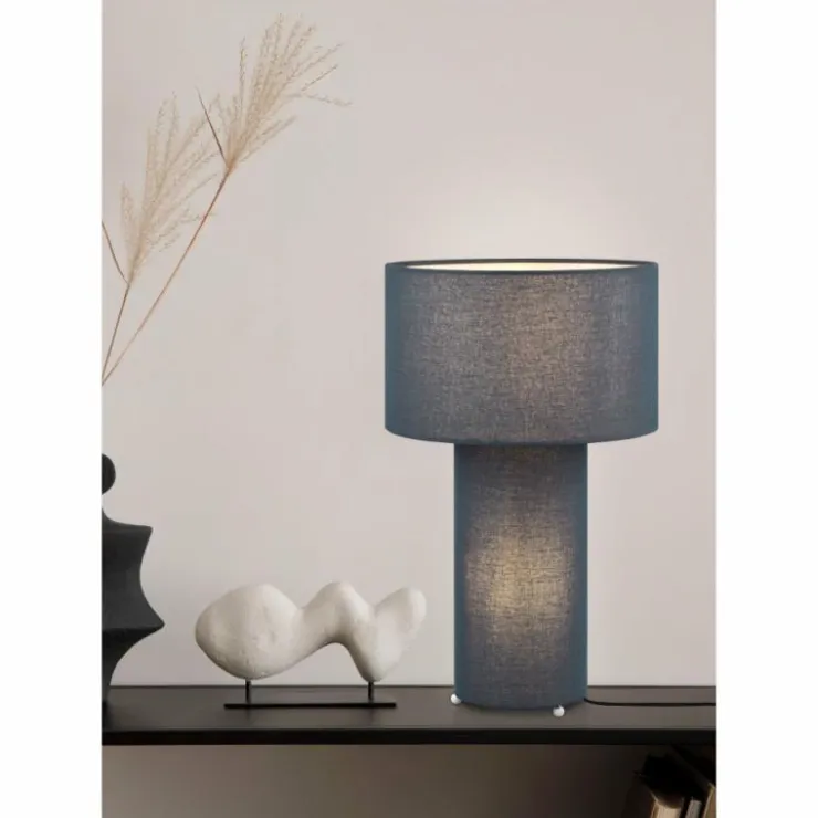 Luminaires Trio Lampes À Poser|Lampe de table Trio Bale Bleu, 2 lumières