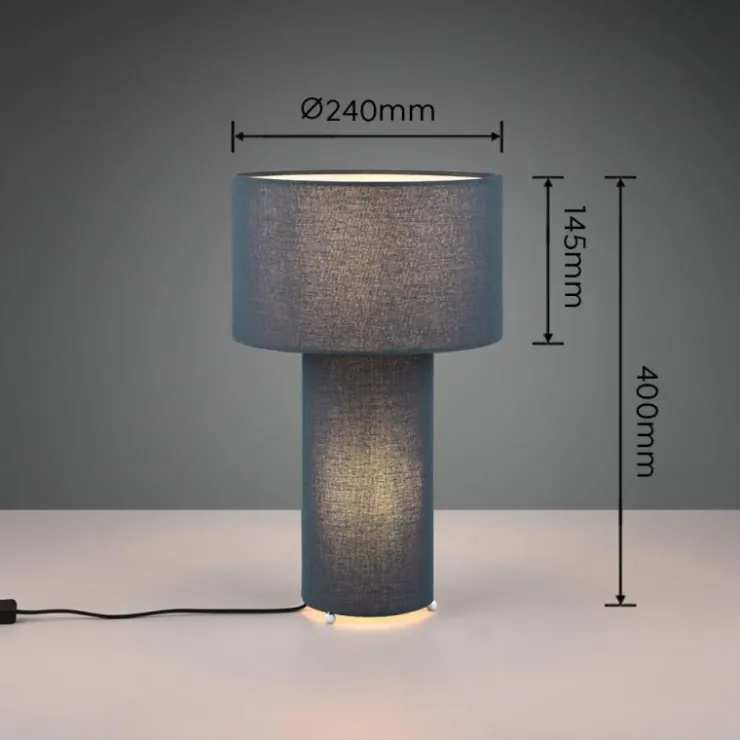 Luminaires Trio Lampes À Poser|Lampe de table Trio Bale Bleu, 2 lumières