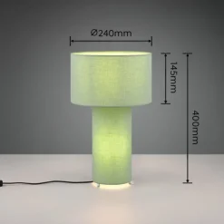 Luminaires Trio Lampes À Poser|Lampe de table Trio Bale Vert, 2 lumières