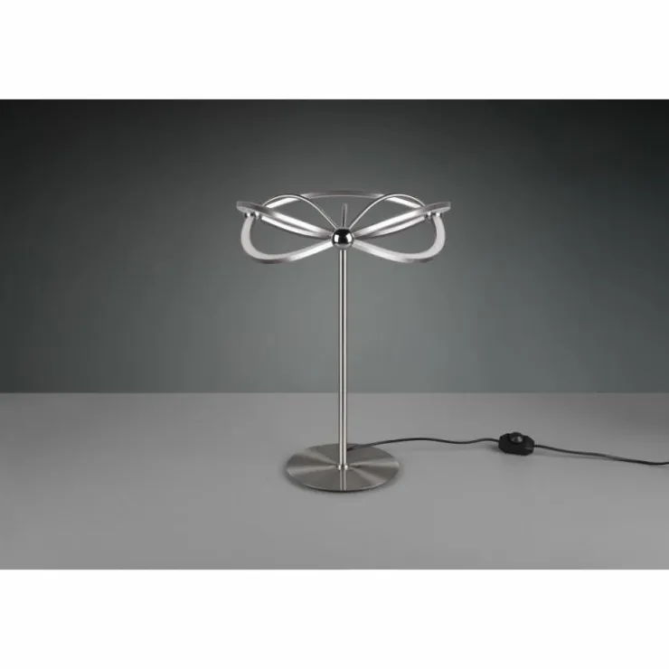 Luminaires Trio Lampes À Poser|Lampe de table Trio Charivari LED Nickel mat, 1 lumière